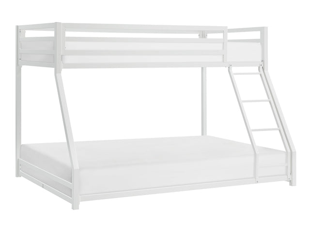 Jovie White Metal Twin/Full Bunk Bed - Ornate Home