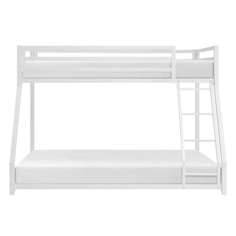 Jovie White Metal Twin/Full Bunk Bed - Ornate Home
