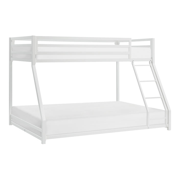 Jovie White Metal Twin/Full Bunk Bed - Ornate Home