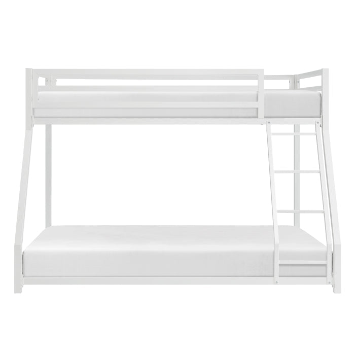 Jovie White Metal Twin/Full Bunk Bed - Ornate Home