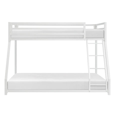 Jovie White Metal Twin/Full Bunk Bed - Ornate Home