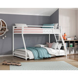 Jovie White Metal Twin/Full Bunk Bed - Ornate Home