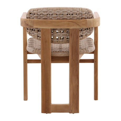 Jovita Beige/Natural Outdoor Dining Chair - Ornate Home