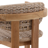 Jovita Beige/Natural Outdoor Dining Chair - Ornate Home