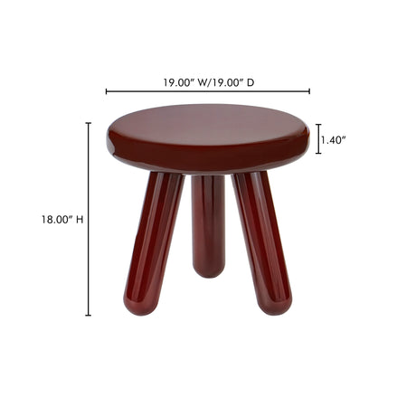 Joy Deep Red Accent Table - Ornate Home