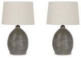 Joyelle Gray Table Lamp (Set of 2) (Online Special Price) - Ornate Home