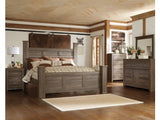 Juararo Brown King Poster Bedroom Set with Dresser, Mirror, Chest and Nightstand - Ornate Home