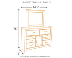 Juararo Brown King Poster Bedroom Set with Dresser, Mirror and Nightstand - Ornate Home