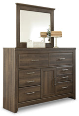 Juararo Dark Brown California King Poster Bed, Dresser and 2 Nightstands - Ornate Home