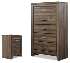 Juararo Dark Brown Chest and Nightstand - Ornate Home