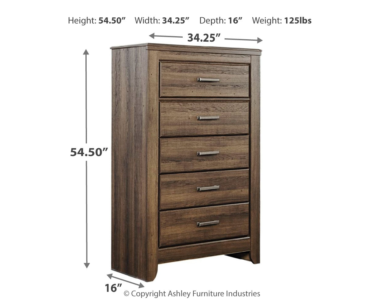 Juararo Dark Brown Chest of Drawers (Online Special Price) - Ornate Home
