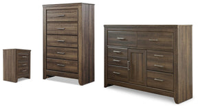 Juararo Dark Brown Dresser, Chest and Nightstand - Ornate Home