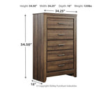 Juararo Dark Brown Dresser, Chest and Nightstand - Ornate Home