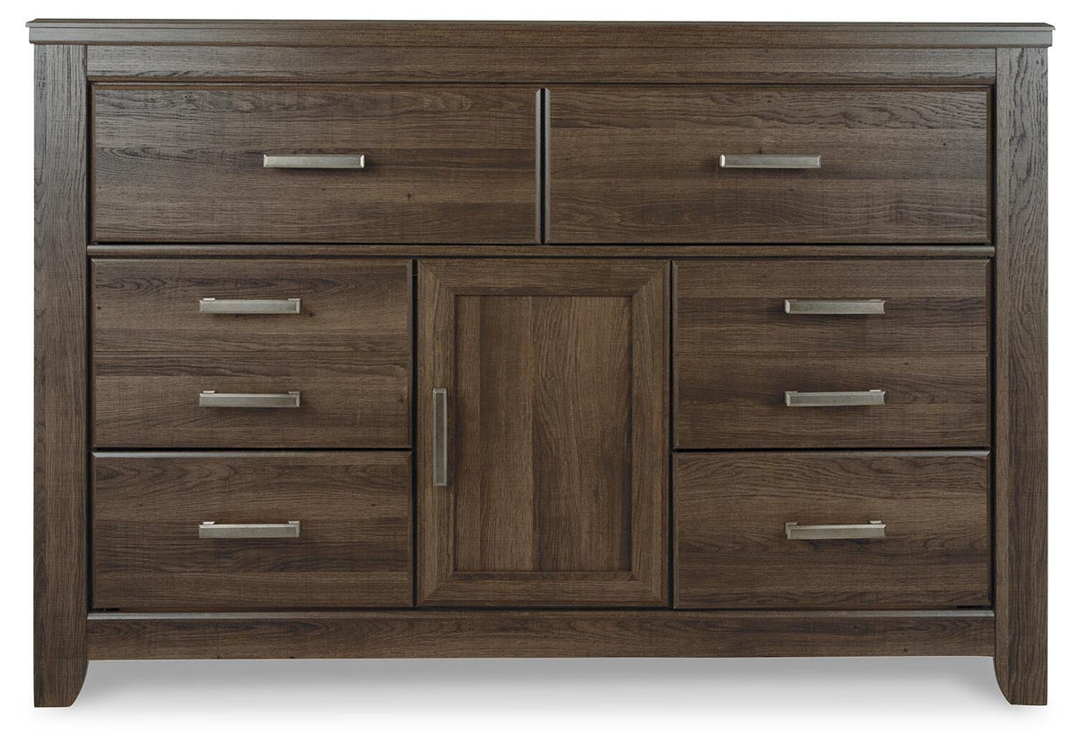 Juararo Dark Brown Dresser and Nightstand - Ornate Home