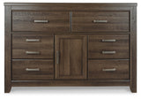 Juararo Dark Brown King Panel Bed, Dresser, Chest and 2 Nightstands (Online Special Price) - Ornate Home