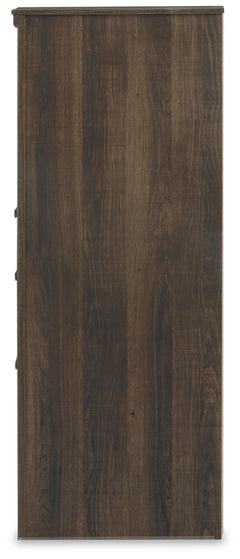 Juararo Dark Brown King Panel Bed, Dresser, Chest and 2 Nightstands - Ornate Home