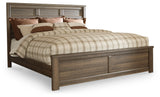 Juararo Dark Brown King Panel Bedroom Set with 2 Nightstands (Online Special Price) - Ornate Home