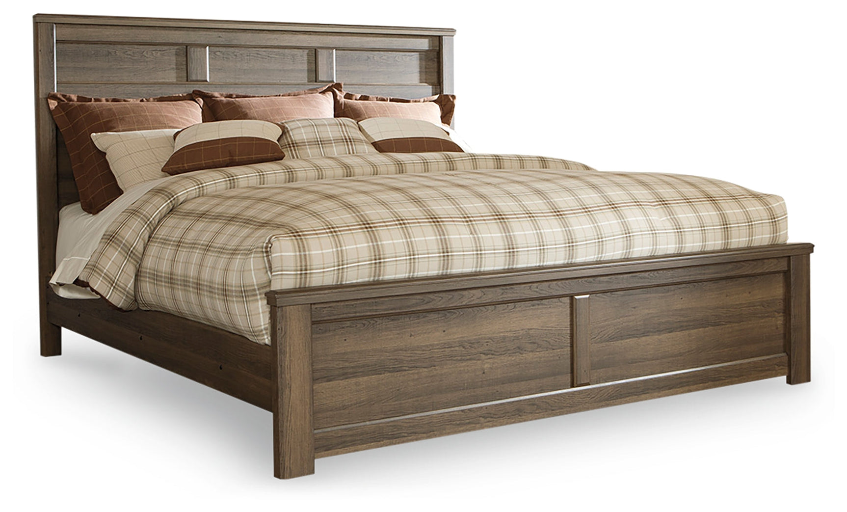 Juararo Dark Brown King Panel Bedroom Set with 2 Nightstands (Online Special Price) - Ornate Home