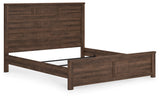 Juararo Dark Brown King Panel Bedroom Set with 2 Nightstands (Online Special Price) - Ornate Home