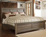 Juararo Dark Brown King Panel Bedroom Set with 2 Nightstands (Online Special Price) - Ornate Home