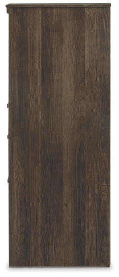 Juararo Dark Brown King Poster Bed, Dresser and Chest - Ornate Home