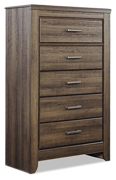 Juararo Dark Brown King Poster Bed, Dresser and Chest - Ornate Home