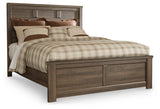 Juararo Dark Brown Queen Panel Bed, Dresser, Mirror and Nightstand (Online Special Price) - Ornate Home