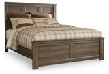 Juararo Dark Brown Queen Panel Bed, Dresser, Mirror and Nightstand - Ornate Home