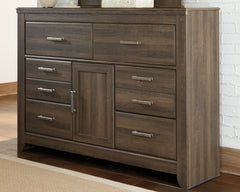Juararo Dark Brown Queen Poster Bed and Dresser - Ornate Home