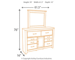 Juararo Dark Brown Queen Poster Bed with Mirrored Dresser and Nightstand - Ornate Home