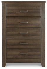 Juararo Dark Brown Queen Poster Bedroom Set with Dresser and Chest (Online Special Price) - Ornate Home