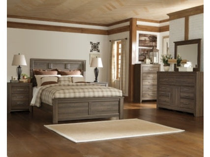 Juararo Queen Panel Bedroom Set with Dresser and Mirror - Ornate Home