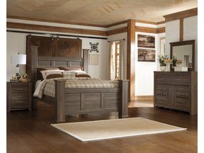 Juararo Queen Poster Bedroom Set with Dresser and Mirror (Online Special Price) - Ornate Home