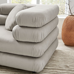 Jubilee Almond 3-Piece Modular Performance Velvet Sectional Sofa - Ornate Home