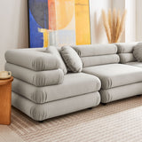 Jubilee Almond 5-Piece Modular Performance Velvet Sectional Sofa - Ornate Home
