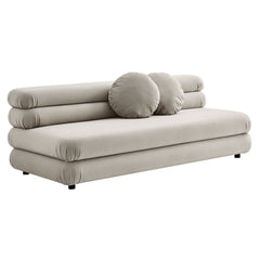 Jubilee Almond Modular Performance Velvet Armless Loveseat - Ornate Home