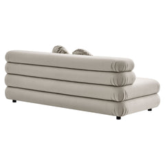 Jubilee Almond Modular Performance Velvet Armless Loveseat - Ornate Home