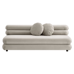 Jubilee Almond Modular Performance Velvet Armless Loveseat - Ornate Home