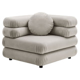 Jubilee Almond Modular Performance Velvet Corner Chair - Ornate Home