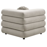 Jubilee Almond Modular Performance Velvet Corner Chair - Ornate Home