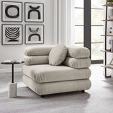 Jubilee Almond Modular Performance Velvet Corner Chair - Ornate Home