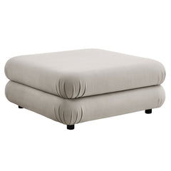 Jubilee Almond Modular Performance Velvet Ottoman - Ornate Home