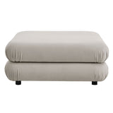 Jubilee Almond Modular Performance Velvet Ottoman - Ornate Home