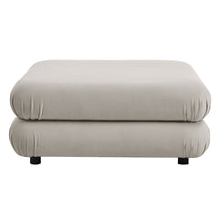 Jubilee Almond Modular Performance Velvet Ottoman - Ornate Home