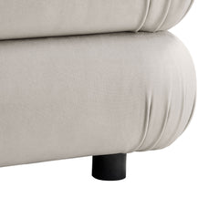 Jubilee Almond Modular Performance Velvet Ottoman - Ornate Home
