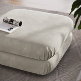 Jubilee Almond Modular Performance Velvet Ottoman - Ornate Home
