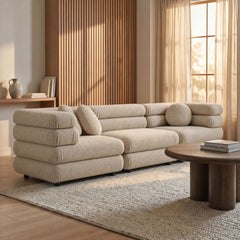 Jubilee Linen 3-Piece Upholstered 3-Piece Modular Sofa Set - Ornate Home