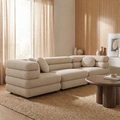 Jubilee Linen 3-Piece Upholstered 3-Piece Modular Sofa Set - Ornate Home