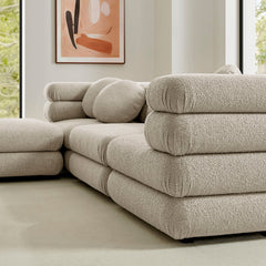 Jubilee Linen 4-Piece Upholstered Modular Sofa Set - Ornate Home