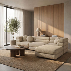 Jubilee Linen 4-Piece Upholstered Modular Sofa Set - Ornate Home
